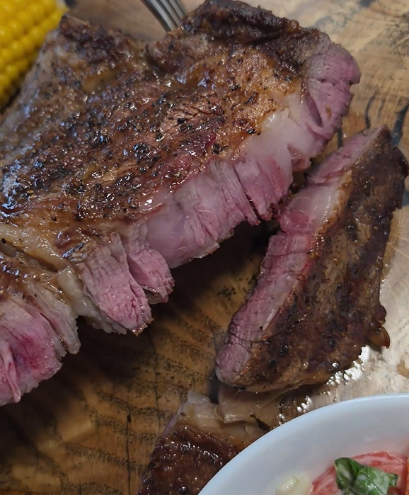 Perfect Tomahawk Steak with Homemade Fries & Two Fresh Salads